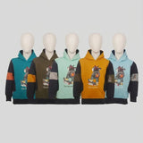 سويتشيرت هودي مطبوع اولادي ميلتون قطن الوان متعددة شتوي من أسامة تكس - 7019