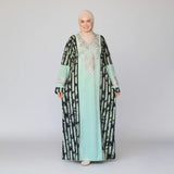 عباية استقبال حريمى قطيفة*قطن مشجر الوان متعددة شتوى من اس كيو بي - 702