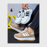 حذاء سنيكرز حريمى فوندي جلد إسكاي مستورد ونعل PVC حقن الوان متعددة جميع المواسم من لابتوب - 706