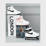 حذاء اسنيكرز بناتى فوندي جلد إسكاي مستورد ونعل PVC حقن الوان متعددة كل المواسم من ميلانو - 7083