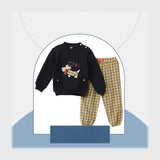 ترنج قطعتين اطفالي قطن ميلتون الوان متعددة شتوي من سيكا فاشون - 7114