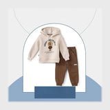 ترنج قطعتين بكابيشوه اطفالي قطن ميلتون الوان متعددة شتوي من سيكا فاشون - 7133