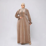 عبايه استقبال حريمى قطيفه هايدي الوان متعددة شتوى من اس كيو بي - 724