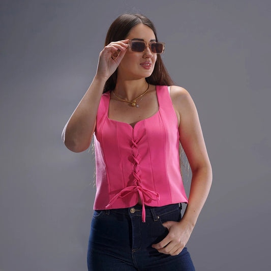 بليزر كت حريمي جبردين فوشيا صيفي من ديفاتشي - 7315-3