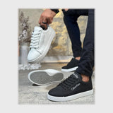 حذاء سنيكرز رجالى فوندي جلد إسكاي مستورد ونعل PVC حقن الوان متعددة جميع المواسم من لابتوب - 731