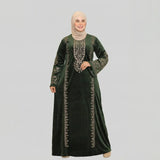 عبايه استقبال حريمى قطيفه هايدي الوان متعددة شتوى من اس كيو بي - 731