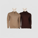 بلوفر نص سوسته رجالى جكار مطبوع الوان متعددة شتوي من أسامة تكس - 7358