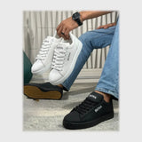 حذاء سنيكرز رجالى فوندي جلد إسكاي مستورد ونعل PVC حقن الوان متعددة جميع المواسم من لابتوب - 736