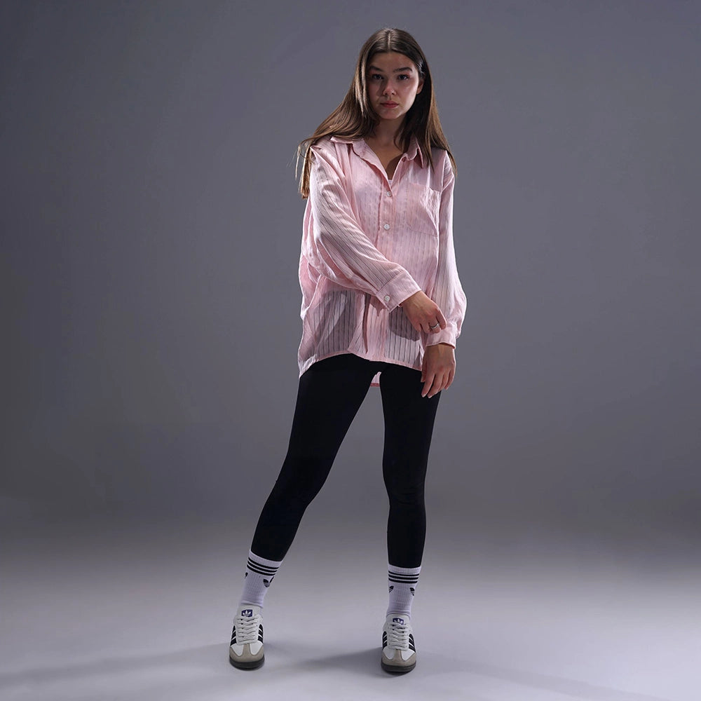 قميص اكمام طويلة حريمي كتان فوشيا صيفي من ديفاتشي - 7370-1