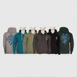 سويتشيرت هودي مطبوع رجالى ميلتون قطن الوان متعددة شتوي من أسامة تكس - 7373