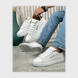 حذاء سنيكرز رجالى فوندي جلد إسكاي مستورد ونعل PVC حقن الوان متعددة جميع المواسم من لابتوب - 737