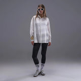 قميص اكمام طويلة حريمي كتان ابيض صيفي من ديفاتشي - 7385-3