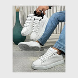 حذاء سنيكرز رجالى فوندي جلد إسكاي مستورد ونعل PVC حقن الوان متعددة جميع المواسم من لابتوب - 740