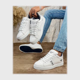 حذاء سنيكرز رجالى فوندي جلد إسكاي مستورد ونعل PVC حقن الوان متعددة جميع المواسم من لابتوب - 745