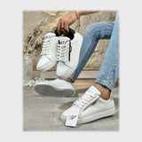 حذاء سنيكرز رجالى فوندي جلد إسكاي مستورد ونعل PVC حقن الوان متعددة جميع المواسم من لابتوب - 748