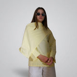 بلوزه اكمام طويلة حريمي بوبلين اصفر صيفي من ديفاتشي - 7525-7