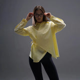 قميص اكمام طويلة حريمي قطن اصفر صيفي من ديفاتشي - 7550-5