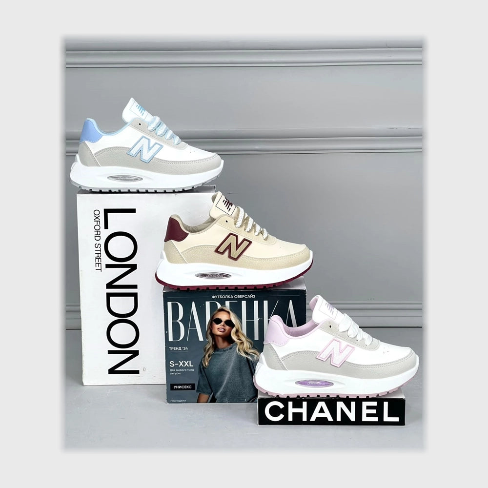 حذاء سنيكرز بناتى فوندي جلد إسكاي مستورد ونعل PVC حقن الوان متعددة جميع المواسم من ميلانو - 7579