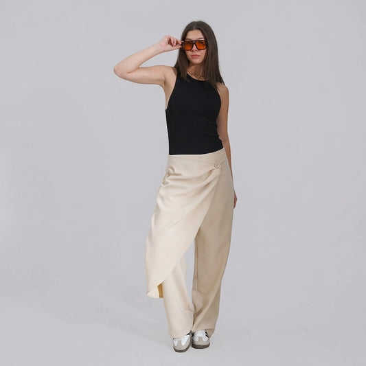 بنطلون وايد ليج حريمي تي ار بيج صيفي من ديفاتشي - 7585-1