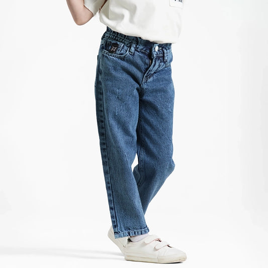 بنطلون جينز بوي فريند بناتى جينز رباعيه ليكرا الوان متعددة جميع المواسم من ريمنت - 801