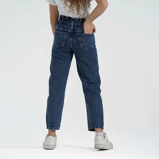 بنطلون جينز بوي فريند بناتى جينز رباعيه ليكرا الوان متعددة جميع المواسم من ريمنت - 816