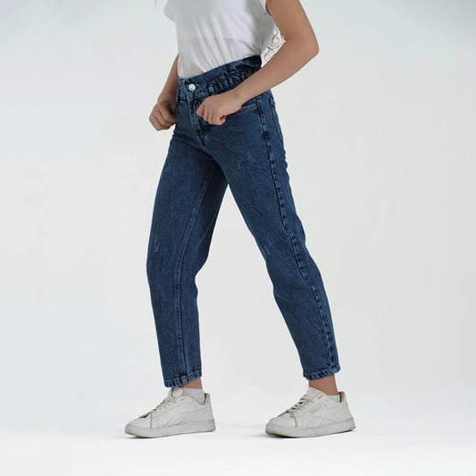 بنطلون جينز بوي فريند بناتى جينز رباعيه ليكرا الوان متعددة جميع المواسم من ريمنت - 816