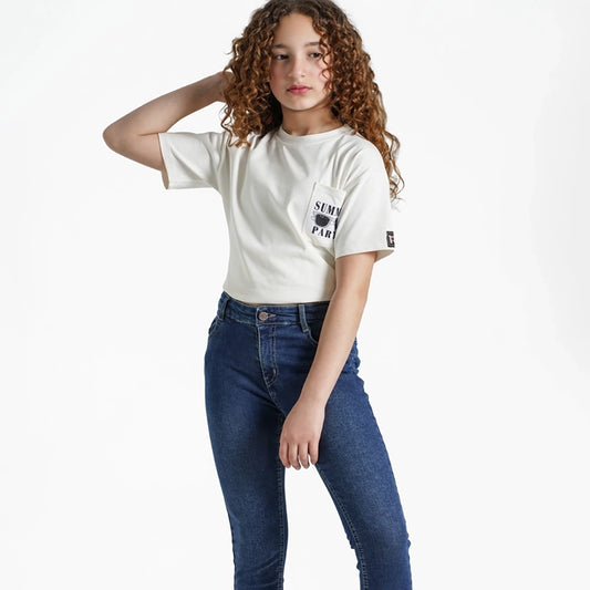 بنطلون جينز سليم فيت بناتى جينز رباعيه ليكرا الوان متعددة جميع المواسم من ريمنت - 817