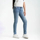 بنطلون جينز سليم فيت بناتى جينز رباعيه ليكرا الوان متعددة جميع المواسم من ريمنت - 817