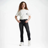 بنطلون جينز سليم فيت بناتى جينز رباعيه ليكرا اسود جميع المواسم من ريمنت - 819