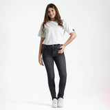 بنطلون جينز سليم فيت بناتى جينز رباعيه ليكرا اسود جميع المواسم من ريمنت - 834