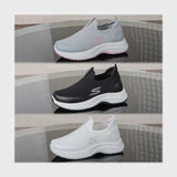 حذاء سنيكرز حريمى فوندي تريكو خيط مستورد ونعل PVC حقن الوان متعددة جميع المواسم من كيو كيو - 85033