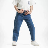 بنطلون جينز بوي فريند اولادى جينز رباعيه ليكرا الوان متعددة جميع المواسم من ريمنت - 851