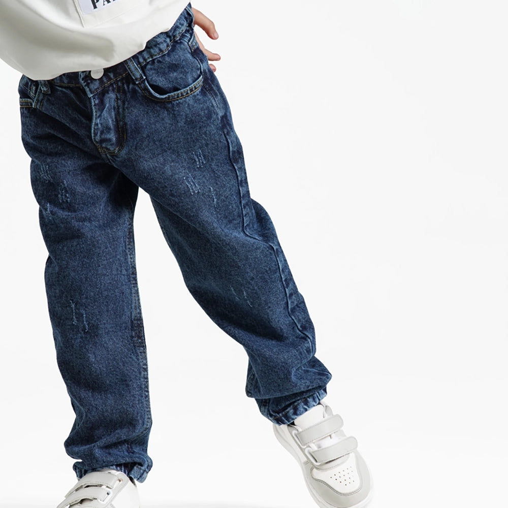 بنطلون جينز بوي فريند اولادى جينز رباعيه ليكرا الوان متعددة جميع المواسم من ريمنت - 851
