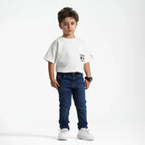 بنطلون جينز سليم فيت اولادى جينز رباعيه ليكرا الوان متعددة جميع المواسم من ريمنت - 852