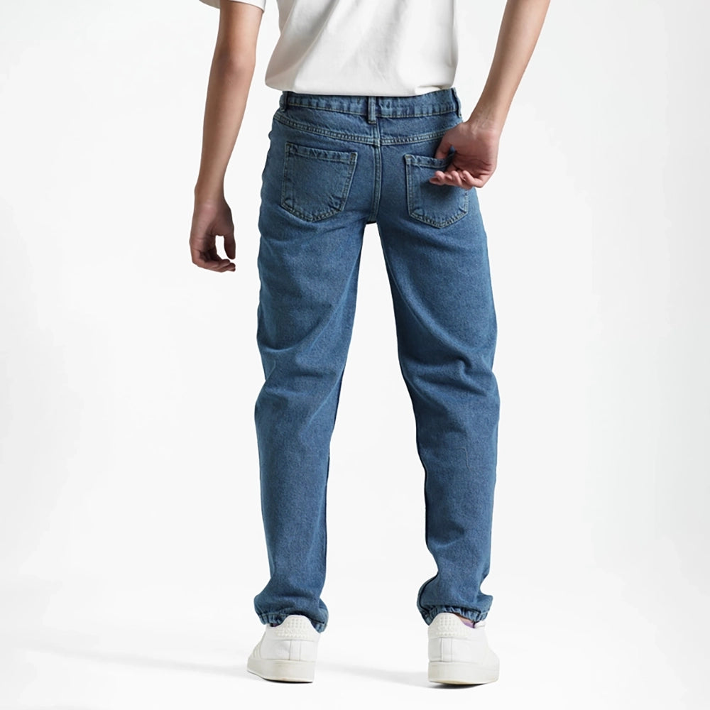 بنطلون جينز بوي فريند اولادى جينز رباعيه ليكرا الوان متعددة جميع المواسم من ريمنت - 866