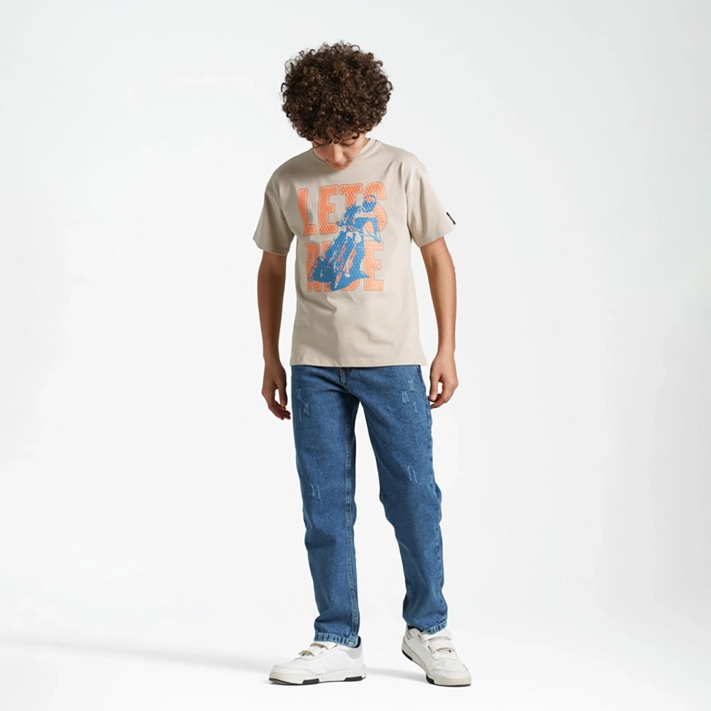 بنطلون جينز بوي فريند اولادى جينز رباعيه ليكرا الوان متعددة جميع المواسم من ريمنت - 866