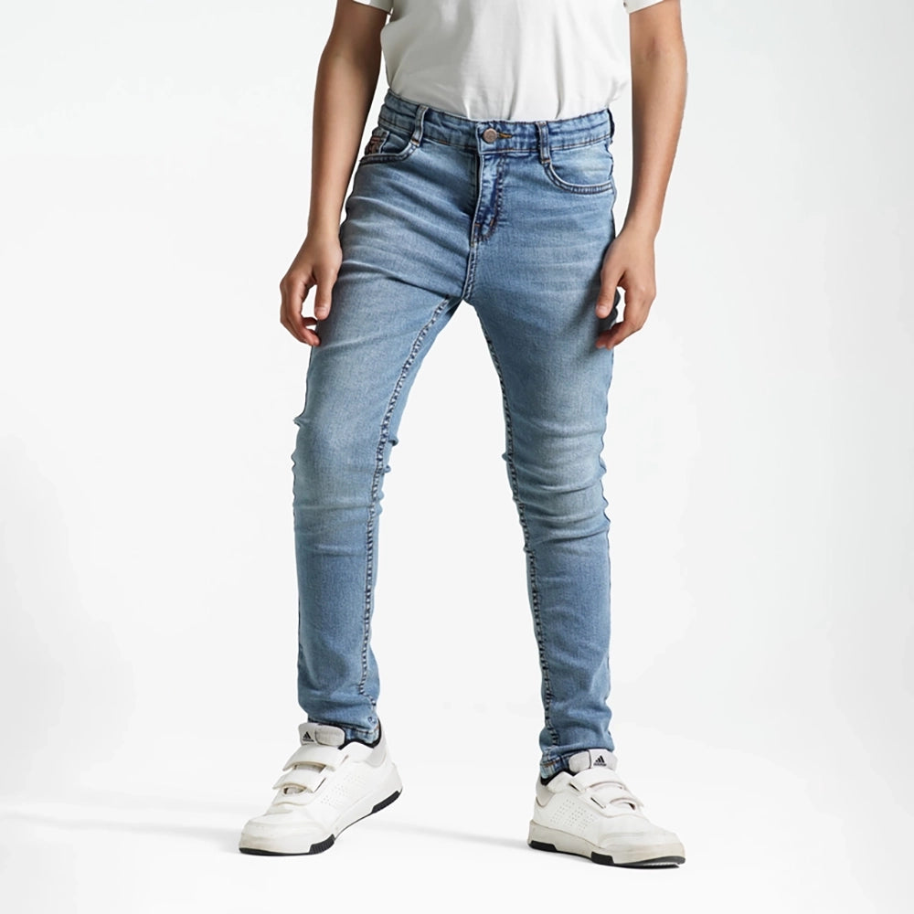 بنطلون جينز سليم فيت اولادى جينز رباعيه ليكرا الوان متعددة جميع المواسم من ريمنت - 867