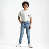 بنطلون جينز سليم فيت اولادى جينز رباعيه ليكرا الوان متعددة جميع المواسم من ريمنت - 867