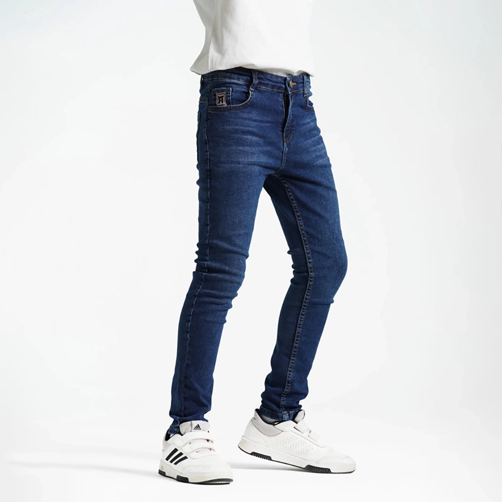 بنطلون جينز سليم فيت اولادى جينز رباعيه ليكرا الوان متعددة جميع المواسم من ريمنت - 867