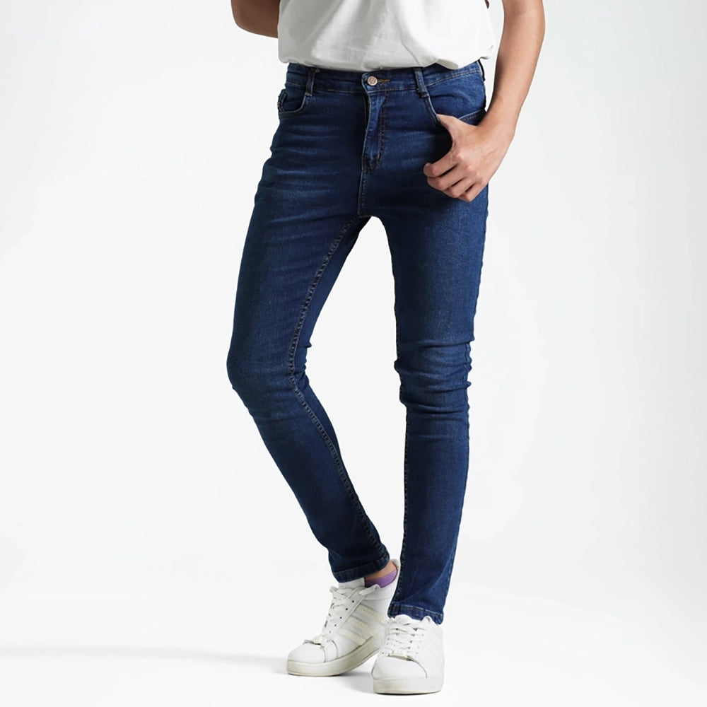 بنطلون جينز سليم فيت اولادى جينز رباعيه ليكرا الوان متعددة جميع المواسم من ريمنت - 882