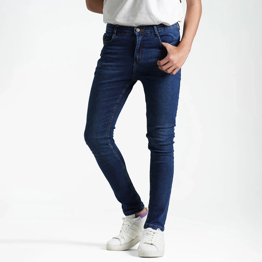 بنطلون جينز سليم فيت اولادى جينز رباعيه ليكرا الوان متعددة جميع المواسم من ريمنت - 882