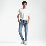 بنطلون جينز سليم فيت اولادى جينز رباعيه ليكرا الوان متعددة جميع المواسم من ريمنت - 882