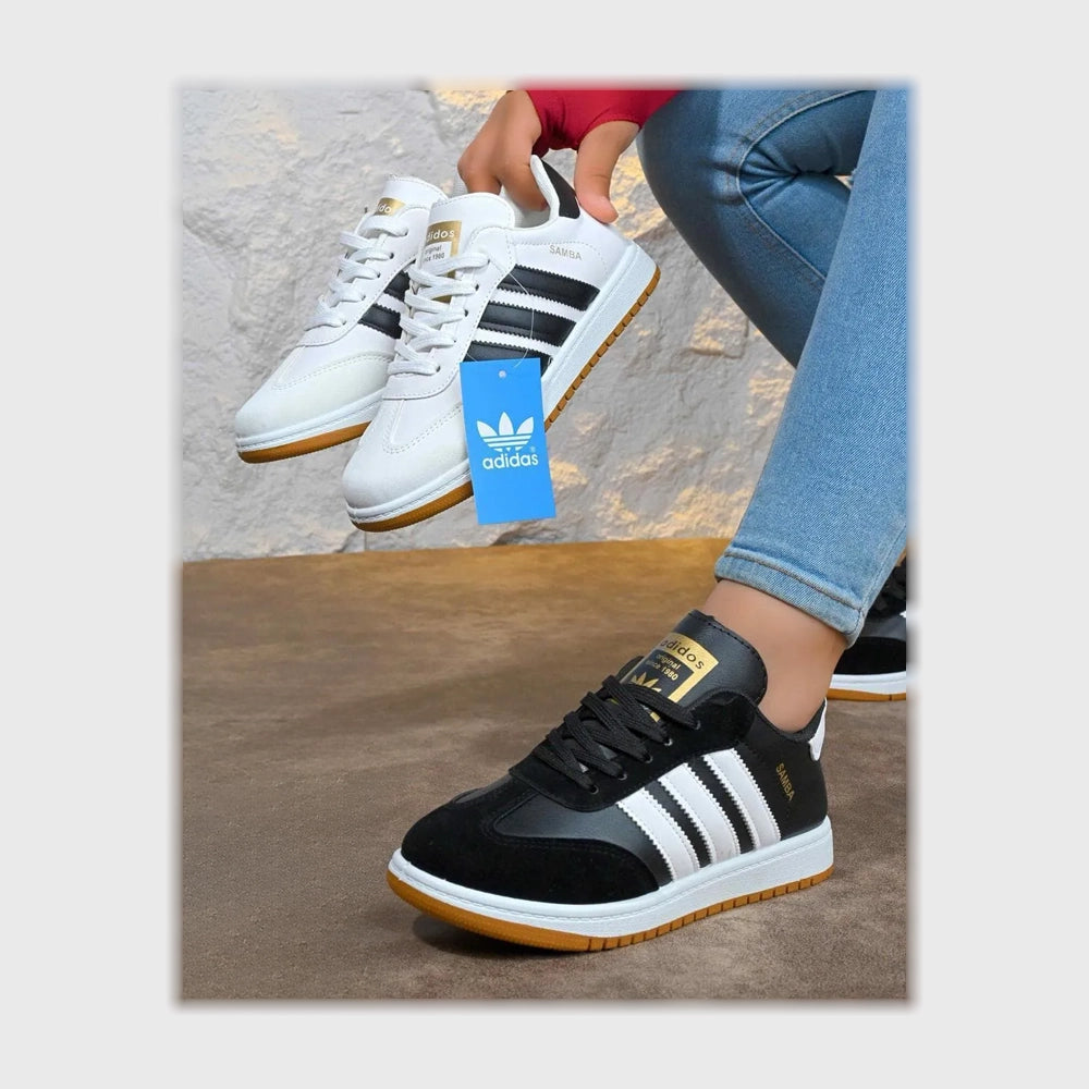 حذاء سنيكرز حريمى فوندي جلد إسكاي مستورد ونعل PVC حقن الوان متعددة جميع المواسم من لابتوب - 893