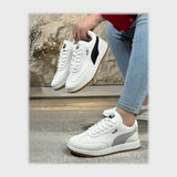 حذاء سنيكرز حريمى فوندي جلد إسكاي مستورد ونعل PVC حقن الوان متعددة جميع المواسم من لابتوب - 896