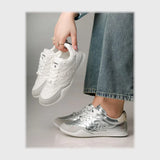 حذاء سنيكرز حريمى فوندي جلد إسكاي مستورد ونعل PVC حقن الوان متعددة جميع المواسم من جانك - 9024