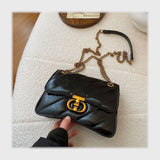 شنطة كروس حريمى جلد 2اسود*لون جميع المواسم من فلامنجو - 91