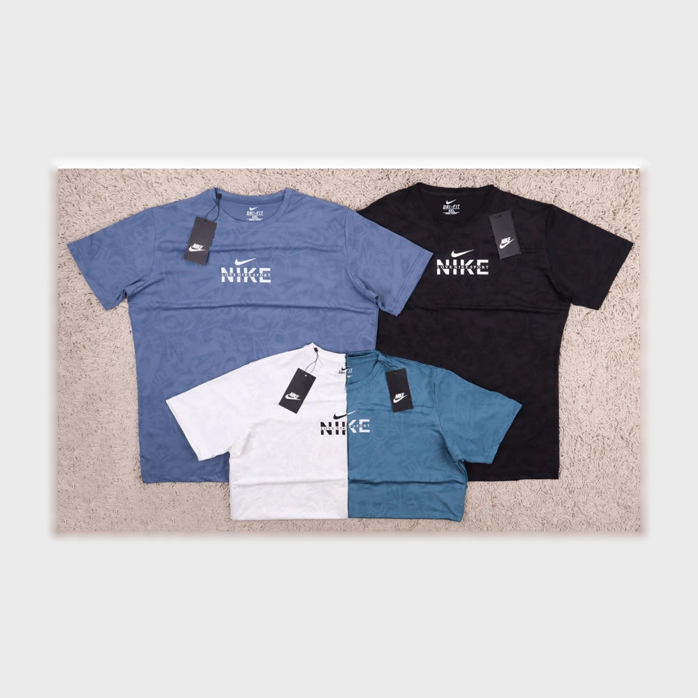 تيشيرت نص كم طباعة NIKE رجالى روزيتا فل ليكرا الوان متعددة صيفى من تورنيدو - 92585