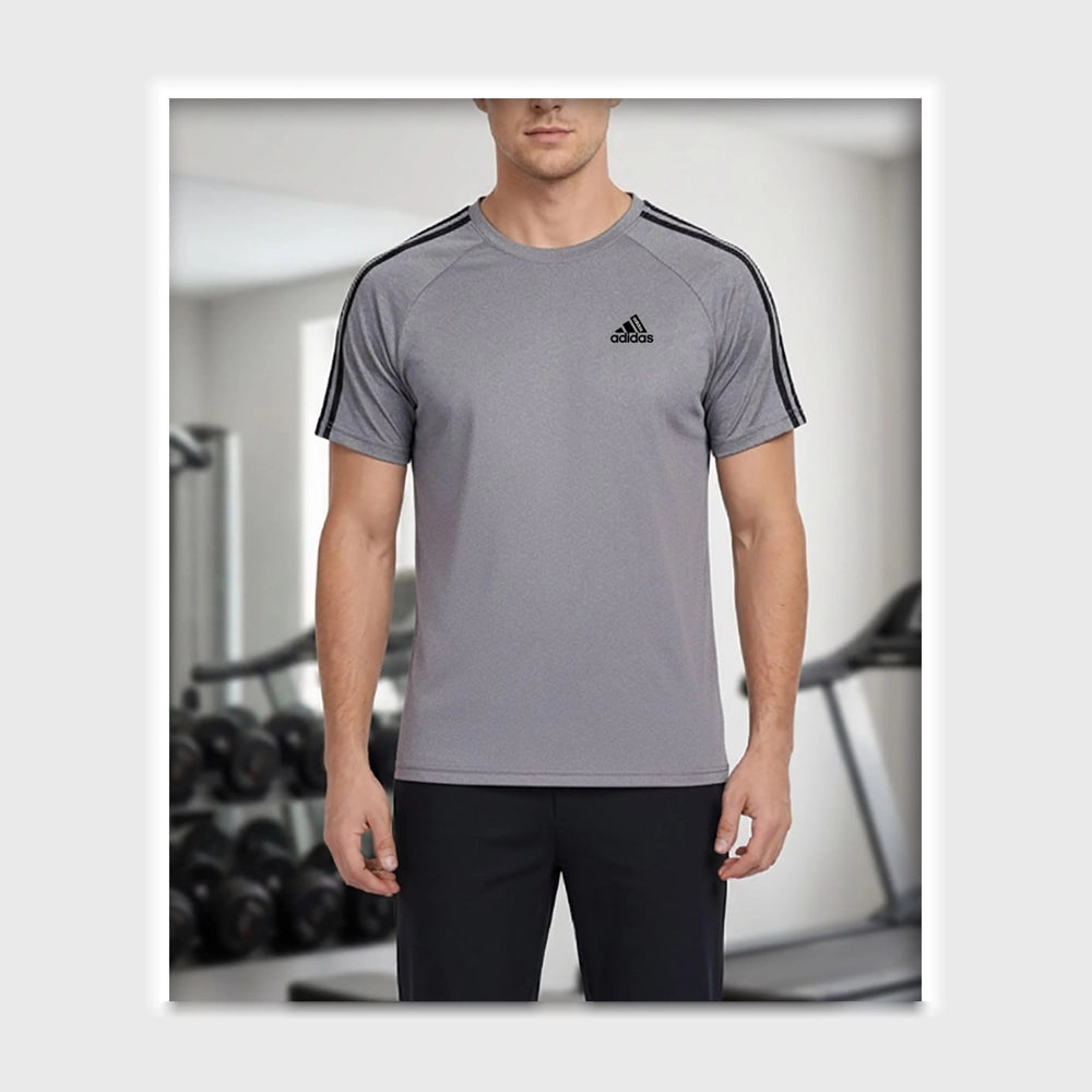 ADIDAS تيشيرت نص كم3شريط طباعة رجالى روزيتا فل ليكرا الوان متعددة صيفى من تورنيدو - 92608