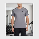ADIDAS تيشيرت نص كم3شريط طباعة رجالى روزيتا فل ليكرا الوان متعددة صيفى من تورنيدو - 92608