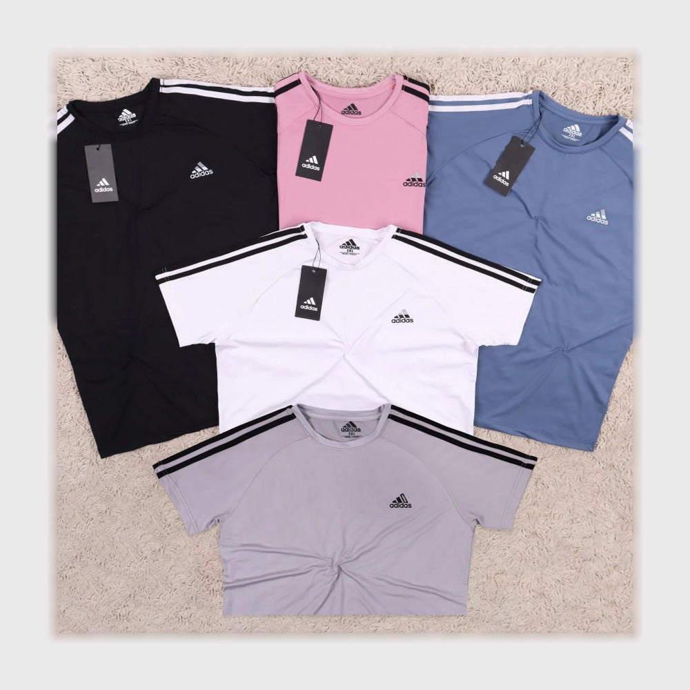 ADIDAS تيشيرت نص كم3شريط طباعة رجالى روزيتا فل ليكرا الوان متعددة صيفى من تورنيدو - 92608